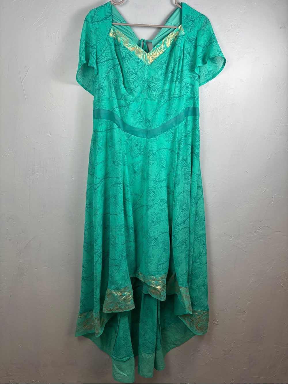 Her Universe Disney Aladdin Teal High-Low Dress with Gold Accents